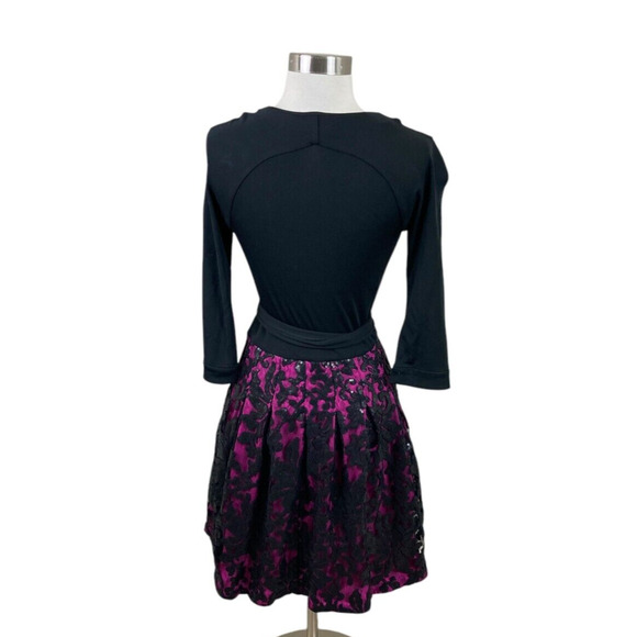 Diane von Furstenberg DVF Jewel Black Rose Sequin Wrap Dress Size 2 Cocktail - Picture 3 of 4